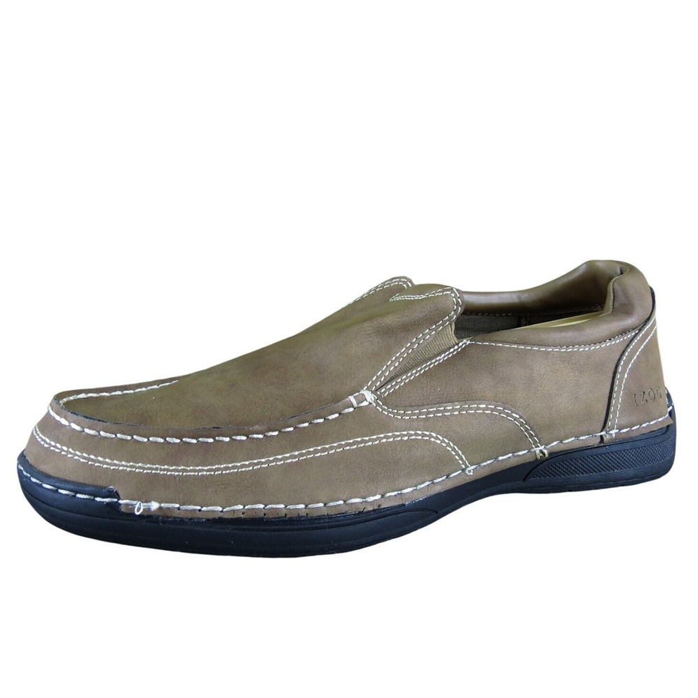 Izod Men's Loafer Brown Synthetic Size 11 Medium Gently Used 2025